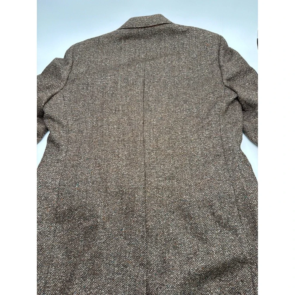 Emilio Pucci Firenze Brown Herringbone Tweed Wool Blazer Sport Coat Mens Vintage